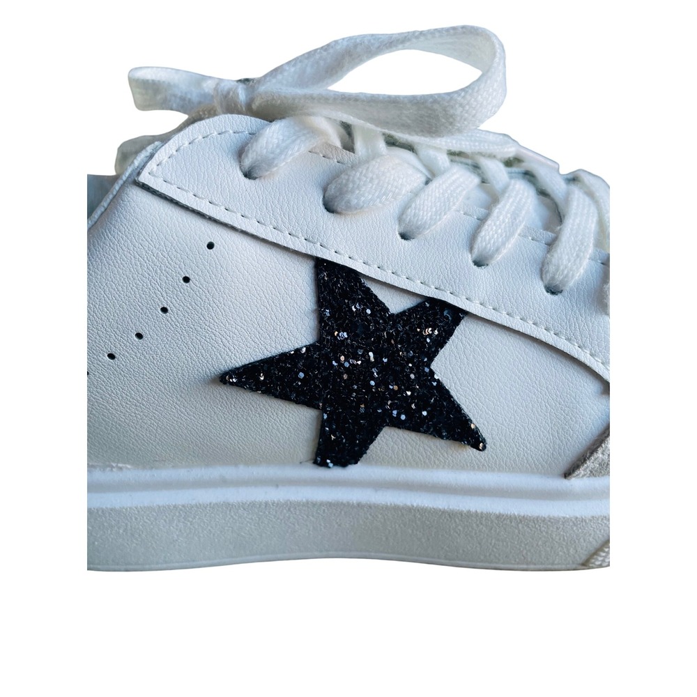 Vintage Havana Lexa White Black Star Platform Sneakers Dalmatian Print Size 8 - Picture 9 of 9